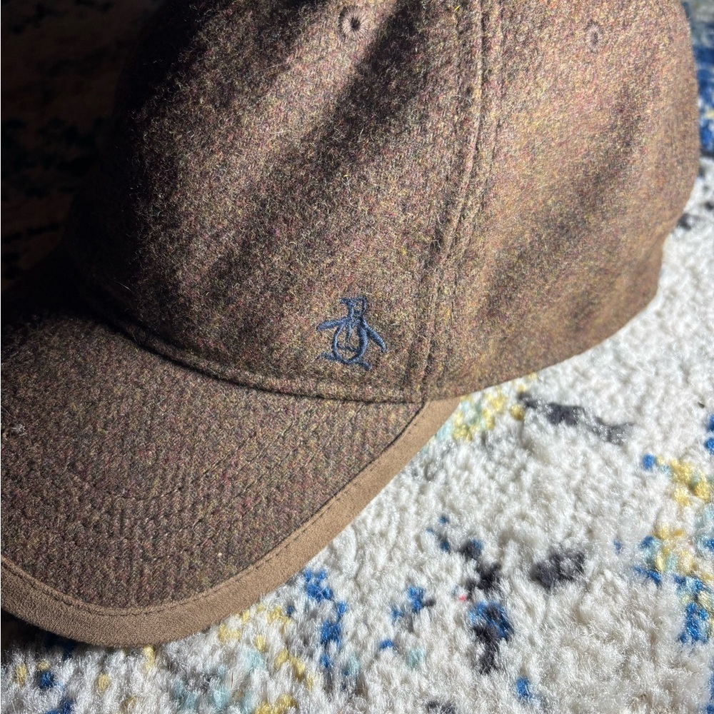 Original Penguin Vintage Brown Tweed Wool Hat - Picture 3 of 7